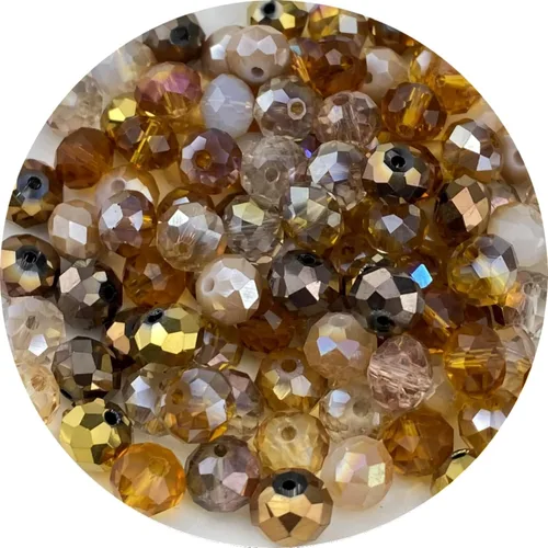 Miniatura 9 de 500 piezas de cuentas de cristal de vidrio facetado de 4 mm con agujero para pulseras, collares, aretes, joyería DIY, manualidades (Serie Negra)