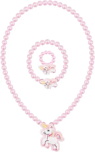 Miniatura 2 de RR ROUND RICH DESIGN Caja de almacenamiento de joyas musicales con purpurina y juego de joyas para niñas pequeñas con unicornio giratorio y arco