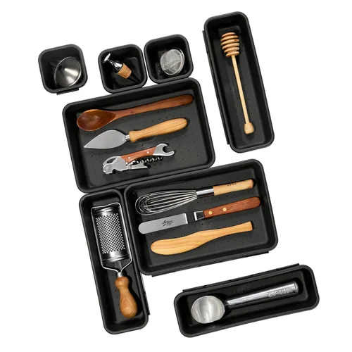 Miniatura 2 de madesmart Paquete de 8 cubos entrelazados con cajones personalizables y organizador de escritorio para oficina, cocina, baño y herramientas