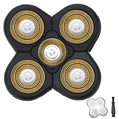 Miniatura 16 de Cabezal de repuesto para afeitadora eléctrica, 8 cabezales para hombres calvos, compatible con húmedo y seco, impermeable, 8D black3