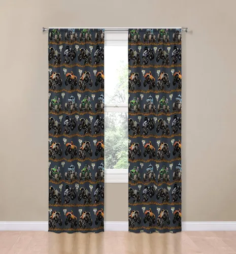 Miniatura 2 de Monster Jam Tracks - Cortinas de 84 pulgadas, hermosa decoración de habitación y fácil de instalar, las cortinas incluyen 2 alzapaños, juego de 4