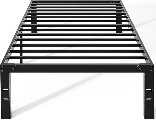 Miniatura 15 de OLIXIS 14in Metal Twin Bed Frame High with Storage Space, Sturdy Steel Slat Support with 800LBS Heavy Duty, No Box Spring Needed, Easy Assembly