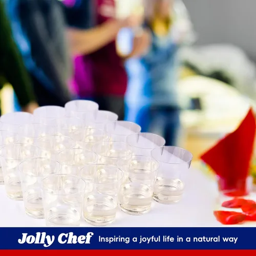 Miniatura 5 de JOLLY CHEF Vasos de plástico desechables transparentes de 10 onzas, paquete de 200 vasos de plástico transparente, vasos de fiesta resistentes