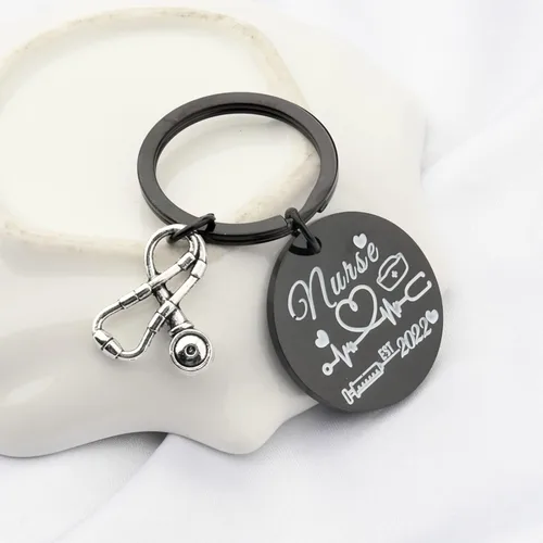 Miniatura 4 de Regalos de graduación para enfermera enfermera Est 2021 llavero para futuro regalo para enfermera regalo para estudiantes de medicina regalos