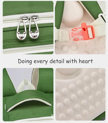 Miniatura 5 de Linda mochila de conejo para adolescentes, mochila escolar para el día de los niños y niñas, bolsas de viaje Kawaii de gran capacidad