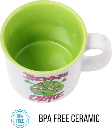 Miniatura 6 de Silver Buffalo Shrek Beware Ogre - Taza de cerámica para caravana, 20 onzas Shrek Cuidado con el ogro