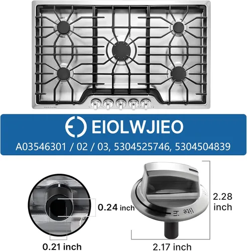 Miniatura 2 de Perillas de estufa de gas mejoradas 5304525746 A03546301/02/03 5304504839 para estufa Frigidaire, perilla de grabado láser para estufa Frigidaire