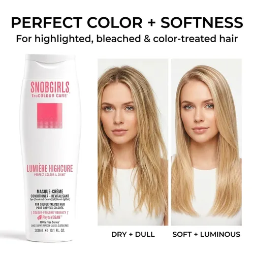Miniatura 2 de Acondicionador seguro para el color para cabello resaltado y decolorado - SNOBGIRLS LUMIÈRE HIGHCURE - Fórmula vegana, sin sulfatos para suavidad