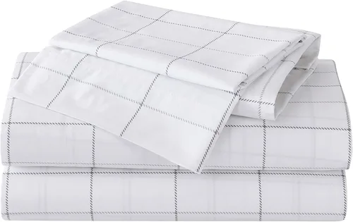 Miniatura 56 de Eddie Bauer - Sábanas tamaño Queen, juego de ropa de cama de percal de algodón, decoración del hogar crujiente y fresca (Canoe Lake Paddle, Queen)
