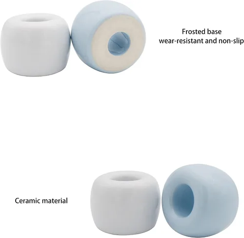 Miniatura 6 de Paquete de 4 mini soportes de cerámica para cepillos de dientes individuales mínimos para baño