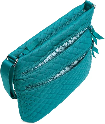 Miniatura 5 de Verabradley - Bolso cruzado de algodón con triple cremallera para mujer