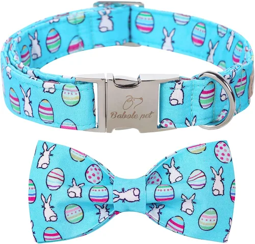 Miniatura 21 de Collares Verdes para Perros Pequeños, Lindo Collar de Pana para Perro con Corbatín, Hebilla de Metal de Seguridad, Collares Ajustables