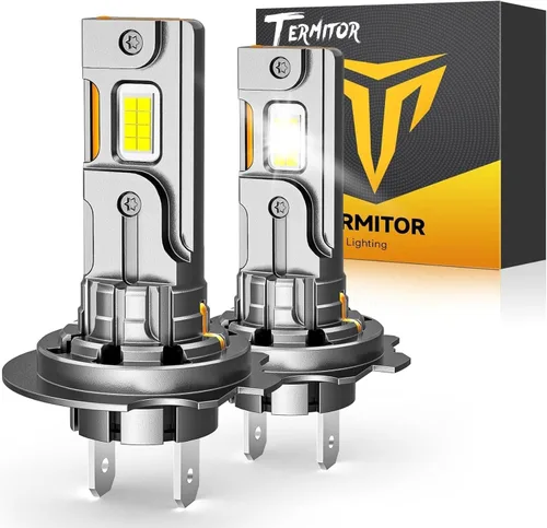 Miniatura 23 de Termitor Bombillas LED 9005/HB3, 30000 lúmenes, 800% ultra brillo, tamaño halógeno 1:1, blanco frío 6500K, vida útil de 10 años con ventilador