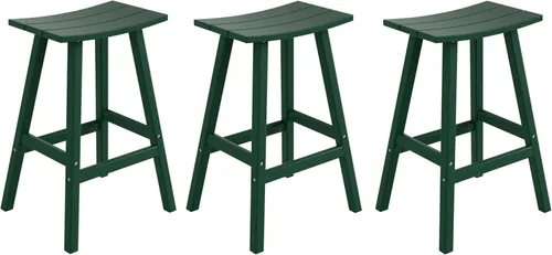 Miniatura 75 de WestinTrends Malibu - Juego de 2 taburetes para sillín para exteriores/patio, 24 alturas, color rojo