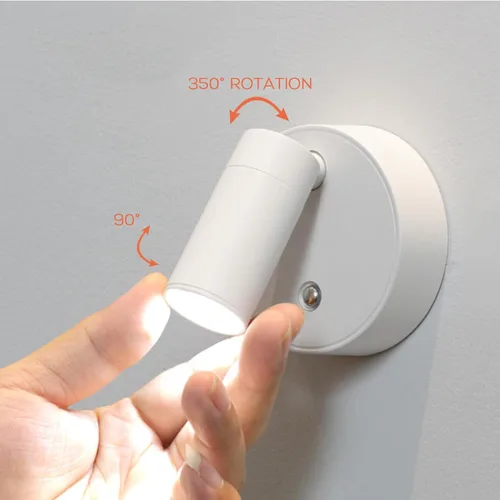 Miniatura 2 de Antorcha de carga tipo C, luz nocturna, luces LED de lectura, ajuste de brillo, rotación magnética de 350°, control táctil, lámparas para niños