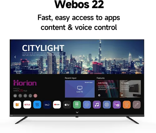 Miniatura 3 de HORION Smart TV de 65 pulgadas, televisor LED 4K UHD con WebOS 22, televisión ultra delgada con megacontraste, HDR10, Dolby Audio, Streaming Live