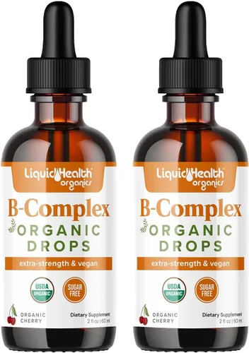 Miniatura 6 de LIQUIDHEALTH USDA - Gotas de complejo orgánico de vitamina B para hombres y mujeres, energía natural, enfoque mejorado, memoria y estado de ánimo