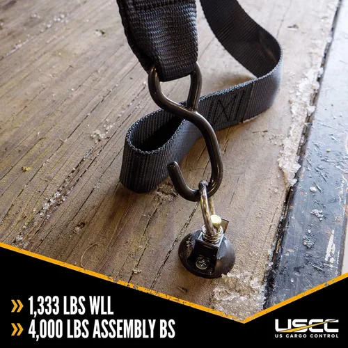 Miniatura 8 de Sistema de Anclaje de Pista en L US Cargo Control, Perfecto para Usar Como Puntos de Anclaje en Camas de Camiones o Remolques para Amarrar Tu UTV