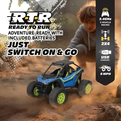 Miniatura 4 de Polaris RZR UTV - Vehículo RC 2WD escala 1:14, con licencia oficial Polaris RZR, control de radio de 2.4 GHz, recargable por USB, listo