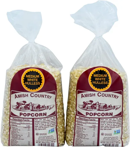 Miniatura 10 de Amish Country Popcorn Bolsa de 1 libra Granos de palomitas de maíz blancos medianos A la antigua, sin OGM y sin gluten
