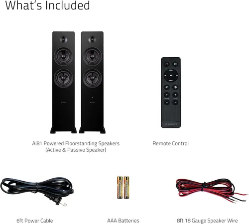 Miniatura 9 de Fluance Ai81 Elite - Altavoces de torre de pie de 2 vías, amplificador integrado de 150 W para música estéreo 2.0 y escuchar películas, TV