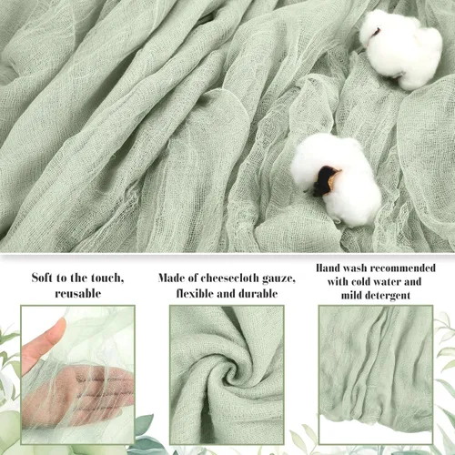 Miniatura 3 de Boao Halloween Cheese Cloth 35.43 x 393.7 Inch Sage Green Cheesecloth Roll for Crafts Large Cotton Muslin Gauze Fabric for Halloween Outdoor &