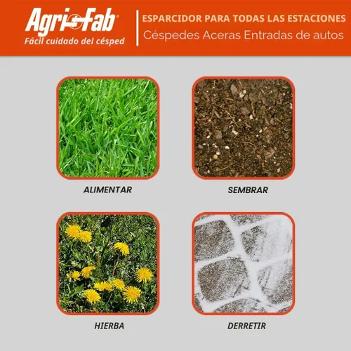 Miniatura 8 de Agri-Fab 45-0530-131, 85 lb. Esparcidor de transmisión de remolque, negro/naranja