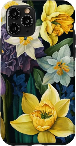 Miniatura 27 de iPhone 16 Painted Spring Bold Daffodils and Flowers, Flower Lover Case