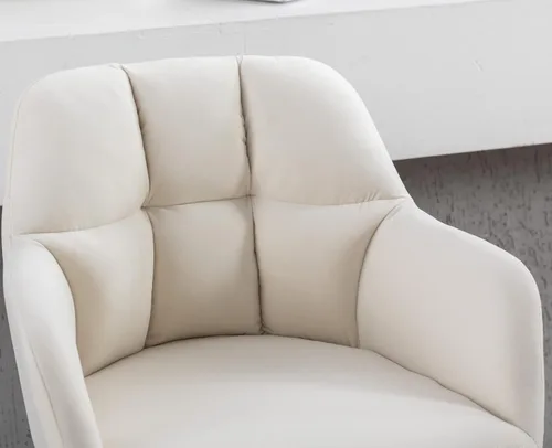 Miniatura 4 de CIMOTA Taburetes de bar modernos de terciopelo de altura de barra, color crema, altura del asiento de 30 pulgadas 30'' de altura terciopelo beige
