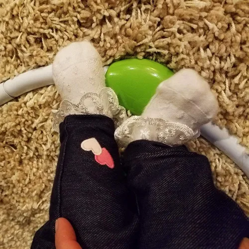 Miniatura 7 de BQUBO - Calcetines de encaje con ojales y volantes, calcetines de encaje para recién nacidobebéniños pequeños con volantes de verano