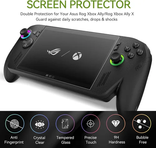Miniatura 8 de ivoler Paquete de 3 protectores de pantalla grabados antirreflejos para ASUS ROG Xbox Ally/ROG Xbox Ally X Handheld 2025, vidrio templado