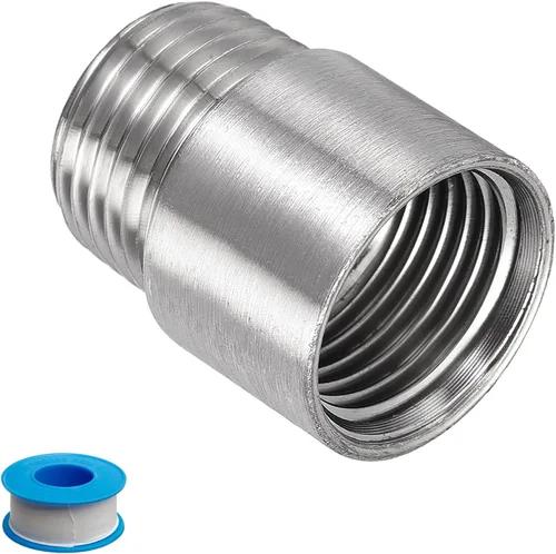 Brazo de extensión de cabezal de ducha, 1.2 pulgadas 1/2PT macho a 1/2PT hembra rosca 304 acoplador de montaje de tubería de acero inoxidable