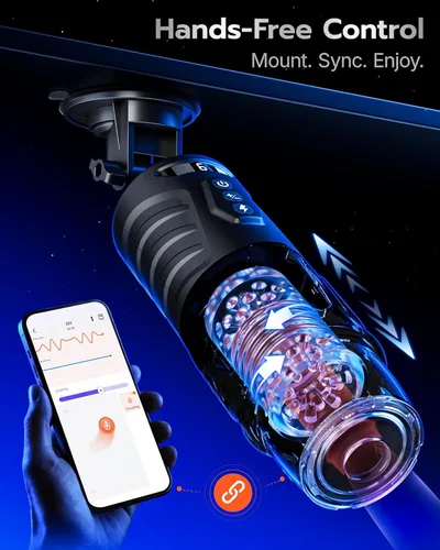 Miniatura 4 de EINSEO AI Sync Masturbador Masculino Juguetes Sexuales para Hombres - Juguetes Sexuales Masculinos para Adultos con 7 Modos de Empuje y 7 Modos