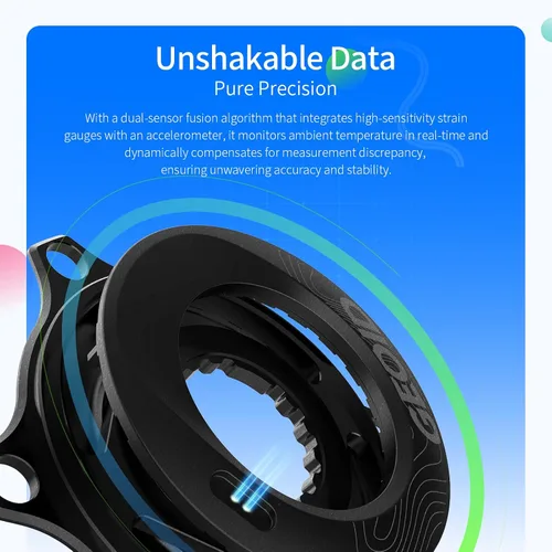 Miniatura 2 de GEOID PM500 Medidor de Potencia de Bicicleta con Conjunto de Manillar, ±1.5% de Precisión, Peso Ligero 680g, Batería de Larga Duración de 300h