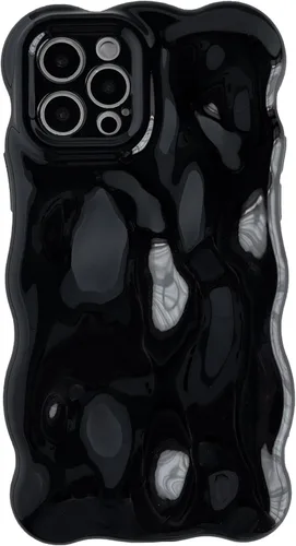 Miniatura 9 de Caseative Funda para iPhone 12 Pro, onda de onda de agua Meteorito Burbuja Cromo Galvanizado Candy Phone Case (Plata)
