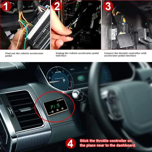 Miniatura 6 de Regulador de acelerador electrónico universal 9 MODO Acelerador de pedal de conducción inteligente eficiente de combustible para coches
