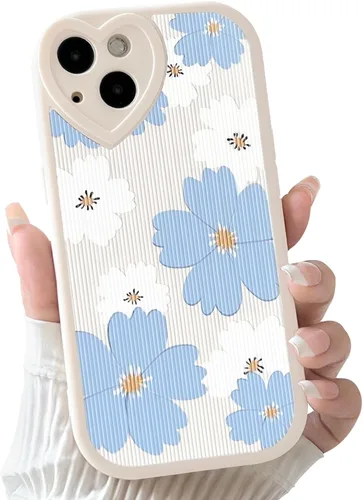 Miniatura 40 de Lovmooful Funda compatible con iPhone 13, diseño floral con lente de amor, protector de parachoques para niñas y mujeres, TPU suave a prueba