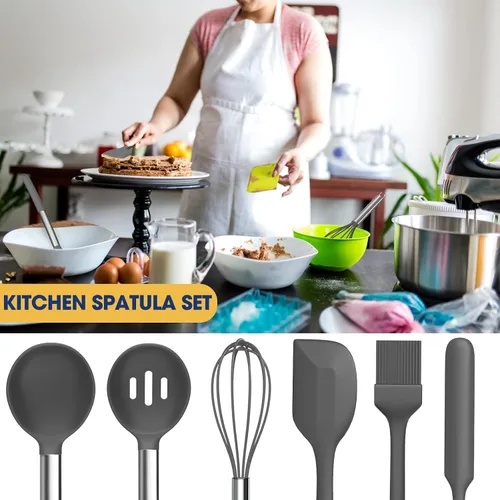 Miniatura 6 de Fungun - Juego de utensilios de cocina de silicona, antiadherentes, juego de utensilios de cocina de 24 piezas, utensilios de cocina resistentes al