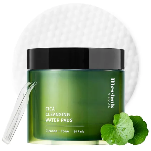 Meebak Almohadillas de agua limpiadoras Cica | Toallitas desmaquillantes coreanas | Toallitas desmaquillantes de agua micelar | Almohadillas de