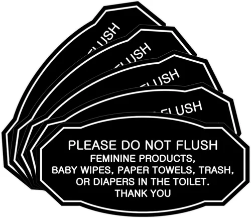 Miniatura 39 de Signs ByLITA Letrero de etiqueta victoriana Please Do Not Flush (Lt Gray), pequeño, 1 paquete Gris claro