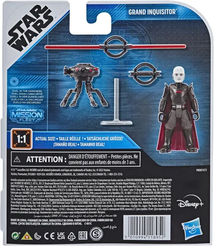 Miniatura 5 de STAR WARS Mission Fleet Gear Class Duel in The Darkness, figura de acción de Grand Inquisitor a escala de 2.5 pulgadas, juguete para niños de 4 años
