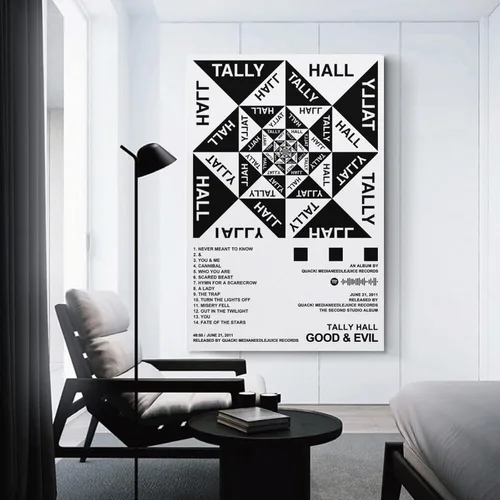 Miniatura 3 de Tally Hall - Póster en lienzo con portada de álbum Good & Evil para habitación, regalo estético, estilo sin marco, 16 x 24 pulgadas (15.7 x 23.6 in)