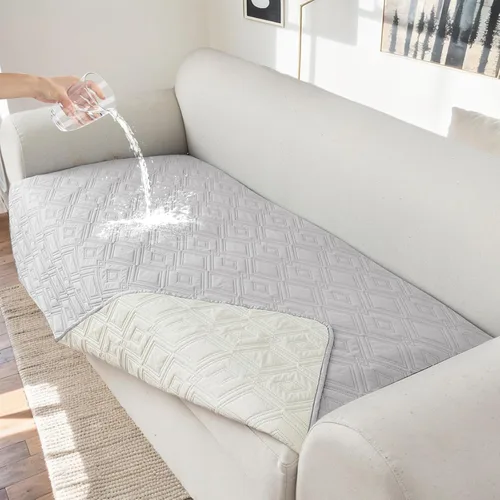 Miniatura 10 de Genina Juego de 2 Fundas de Reposabrazos para Sofá 100% Impermeables, Fundas para Reposabrazos de Sofá, Sillón, Protectores Antideslizantes