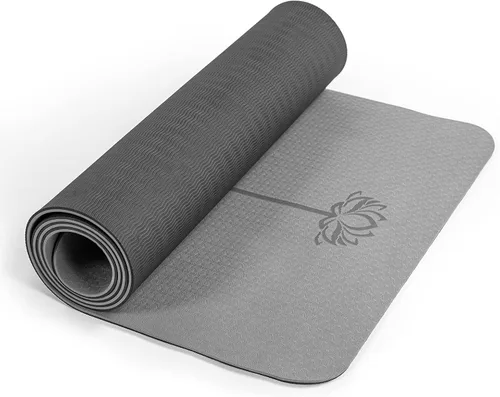 Miniatura 12 de Alfombrilla de yoga antideslizante, esterillas de fitness de pilates, ecológicas, antidesgarros, de 1/4 de pulgada de grosor, esterillas de yoga