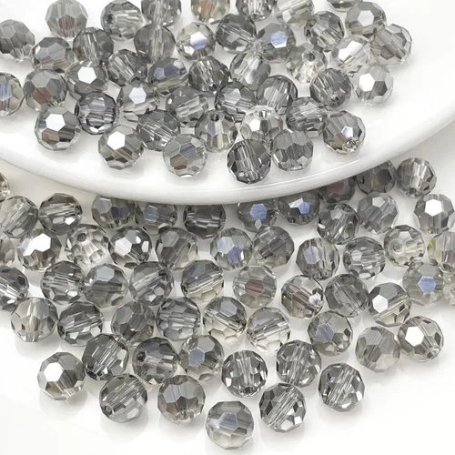 Miniatura 15 de 400 cuentas redondas de cristal de 0.157 pulgadas (0.157 in), espaciador facetado, cuentas de color AB para hacer joyas, manualidades, collares