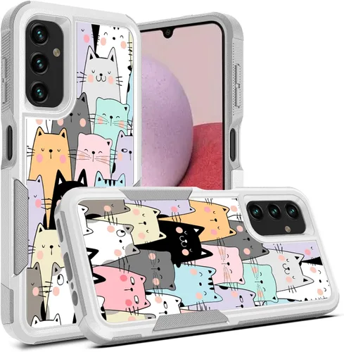 Miniatura 8 de Funda para Samsung Galaxy A14 5G, deportes de béisbol patrón blanco absorción de golpes PC duro e interior de silicona híbrida doble capa Armor