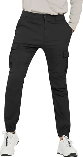 Miniatura 2 de PULI Mens Hiking Cargo Pants Slim Fit Stretch Jogger Cycling Waterproof Outdoor Trousers with Pockets