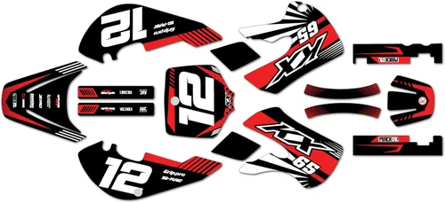 Miniatura 5 de Kit de gráficos para Kawasaki KX65 (1999-2024) serie FASTHOUSE gris 9 mil - Easy Go - Calcomanías para motocicleta Dirt Pit Bike Motocicleta