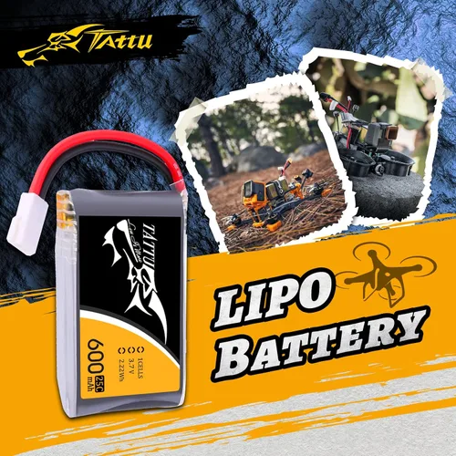 Miniatura 5 de TATTU Paquete de 6 baterías LiPo de 3.7 V 600 mAh 25C 1S con enchufe Molex compatible con Syma X5 X5C X5SW X5SC-1 CX-3W CX-31 M68 M68R UDI UDI U45