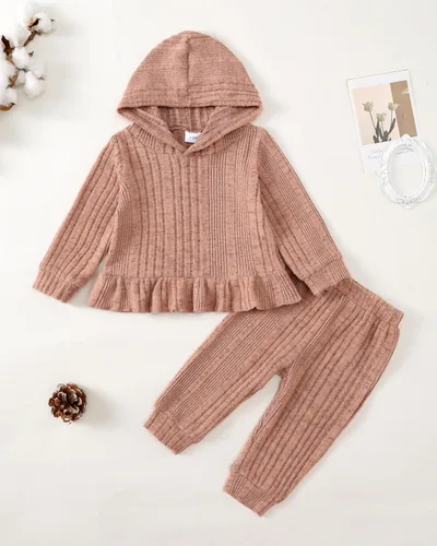 Miniatura 67 de Renotemy Conjunto de ropa para bebé recién nacida, para otoño e invierno, manga larga, pantalones, lindo conjunto de ropa para bebé niña
